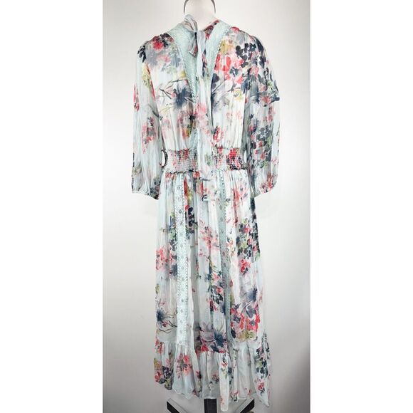 Sundance Size Large Giverny Gardens Dress Boho Cottage Romantic Floral Flowy - Picture 7 of 10